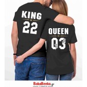 King and Queen with flowers